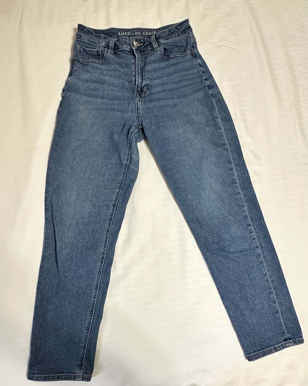 American Eagle Mom Jeans Size 6 Regular Stretch Medium Denim